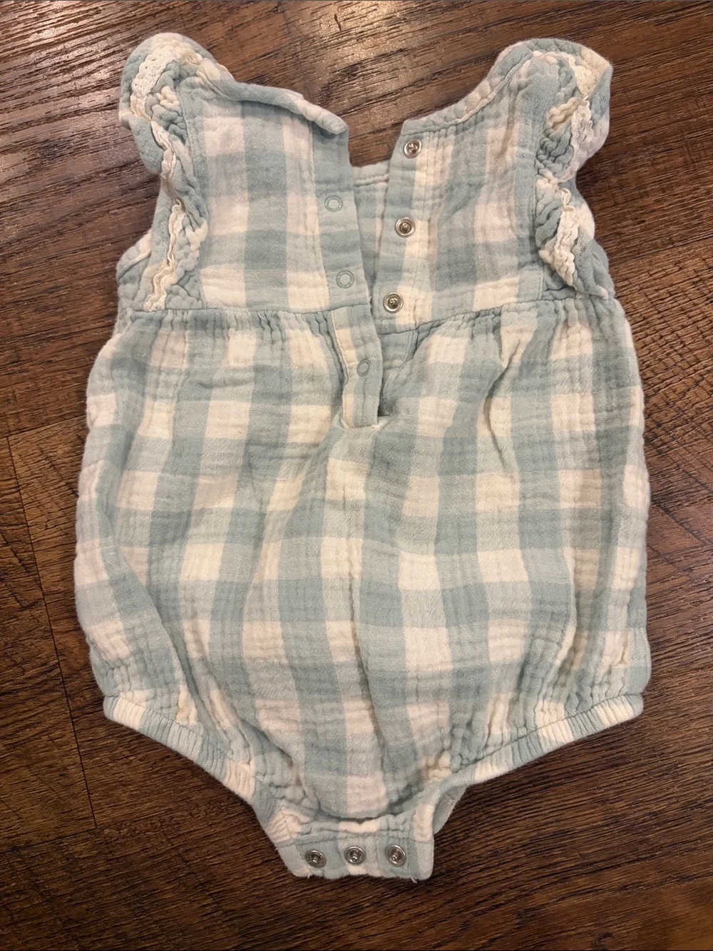 Set of two baby girl bubble rompers - size 6-9 M